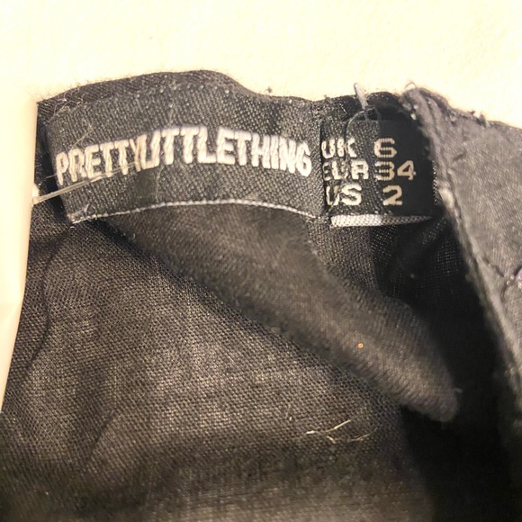 Pretty Little Thing Womens Black Broderie Anglaise Smock Dress Size UK 6 EUR 34 - Picture 8 of 16